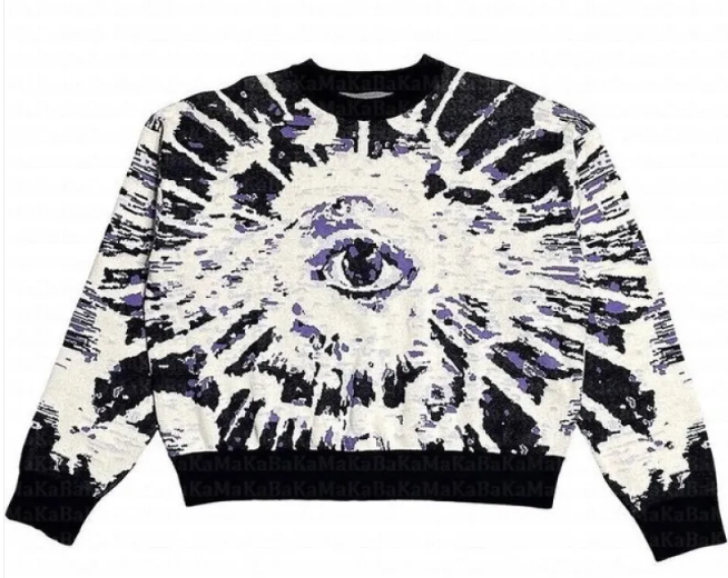 Round Neck Anime Loose Sweater