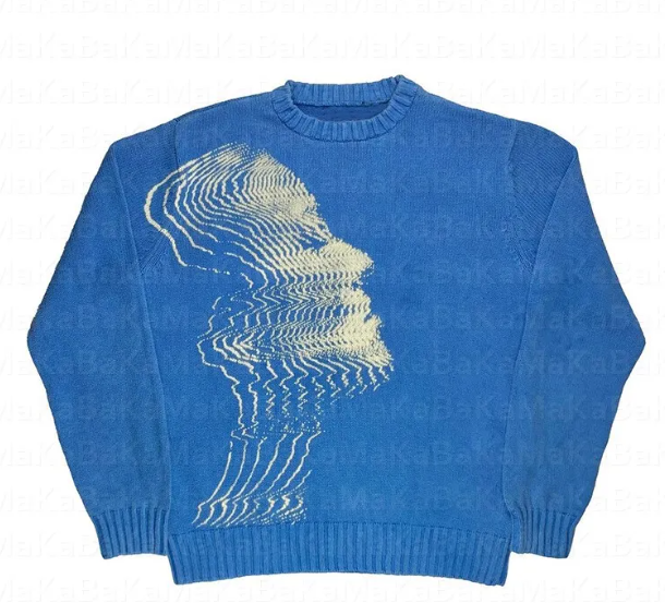 Round Neck Anime Loose Sweater