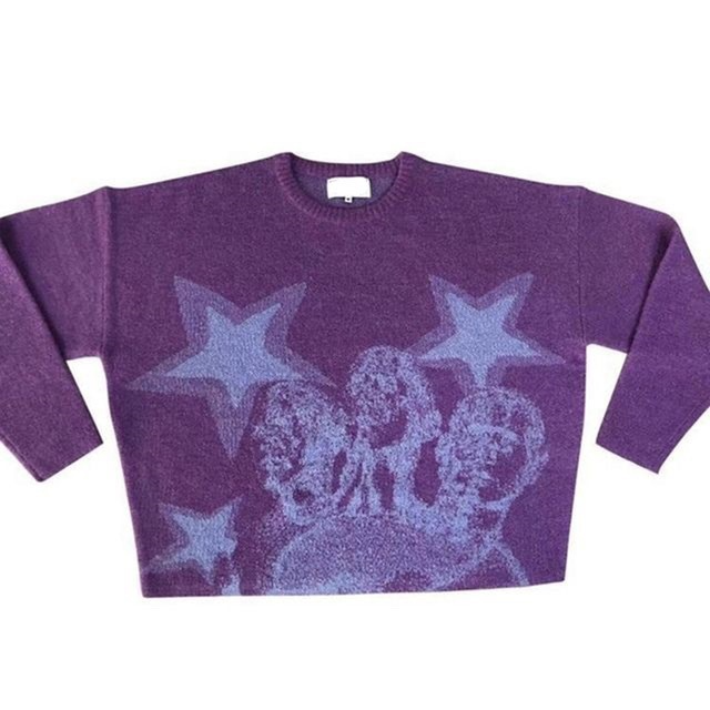 Round Neck Anime Loose Sweater